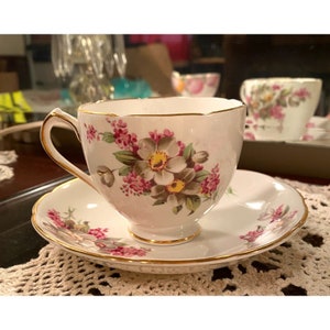 Duchess Bone China Tea Cup and Saucer Spring Floral