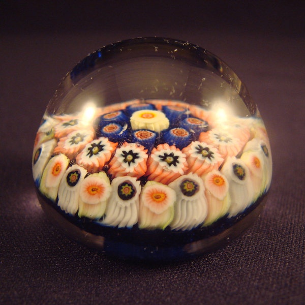 Vintage 60's Miniature Strathearn Millifiori Scottish Paperweight