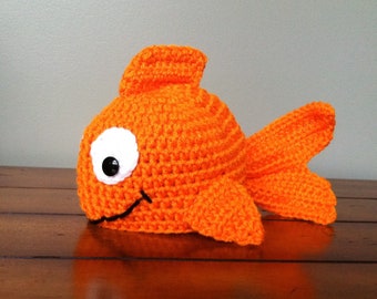 Little Goldfish Fish Hat (You Choose Size Newborn - Adult) Any Color