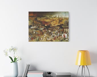 Le Triomphe de la Mort - Pieter Bruegel l'Ancien - Peinture murale Renaissance, Impression sur toile classique, Art médiéval de la peste
