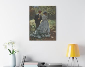 Bazille and Camille Claude Monet Impressionist Canvas Print – French Woodland Art