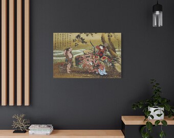 Samurai Canvas Print – Hokusai Ukiyo-e japanischer Krieger