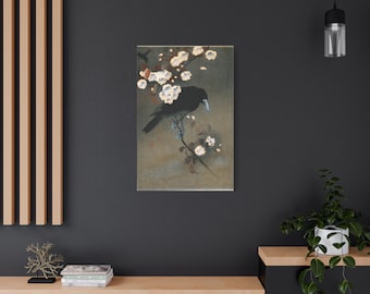 Ohara Koson Crow Blossom Canvas Print – Japanese Ukiyo-e Wall Art