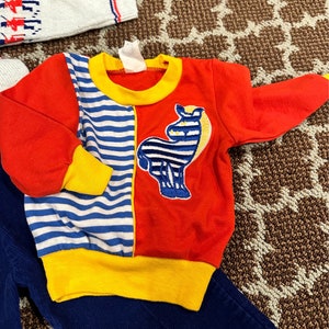 Vintage Baby Boy Clothes / 6 Piece Boys Clothing Bundle / 6-9 Months
