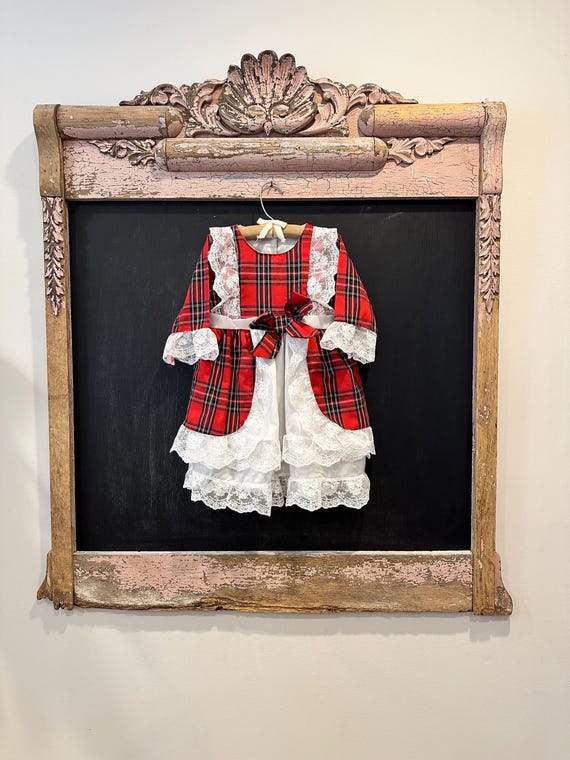 Vintage Little Girl's Holiday Dress/ Plaid and Lace Handmade Toddler Dress  Size 3T-4T - Etsy Canada