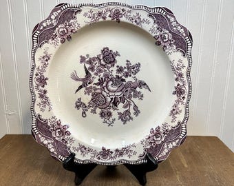 Antique 1920’s Crown Ducal Bristol Mulberry Square Platter / English Transferware