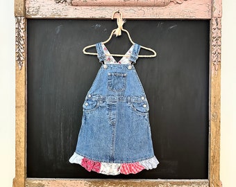 Vintage Denim Gymboree Overall Dress Size 4 Years   / Vintage Overall Jumper 4T