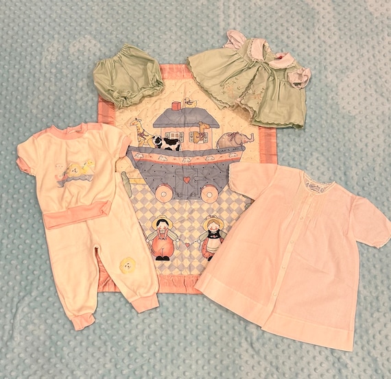 Baby Girl Clothes New Vintage Carter's 9 Month 2pc Pink & Brown