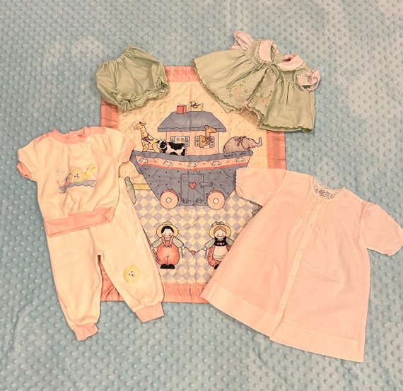 Baby Girl Clothes New Vintage Carter's 9 Month 2pc Pink & Brown