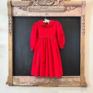 red corduroy christmas dress Susanne Lively Girls Red Corduroy Christmas Dress
