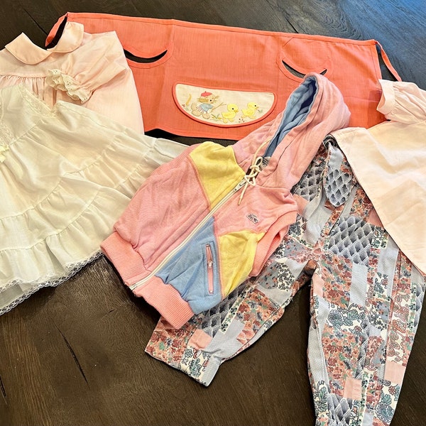 Vintage Baby Girl  Clothes / 6 Piece Baby Girl  Bundle /  Size 18 Months