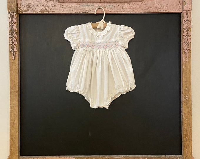 Sweet Vintage Baby Girl Smocked Bubble / Vintage Smocked Romper Size 18 Months Etsy
