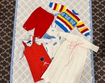 Vintage Baby Girl Clothes / 5 Piece Baby Girl  Bundle /  Size 3-6 Months