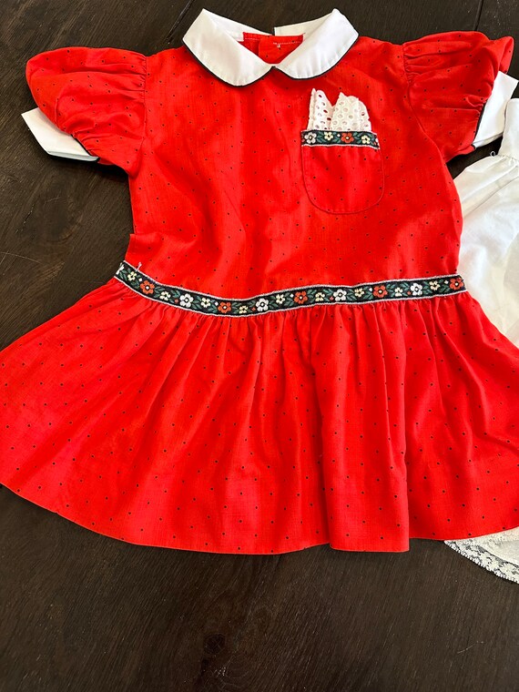 Vintage Toddler Girl Clothes / 3 Piece Baby Girl Bun… Gem