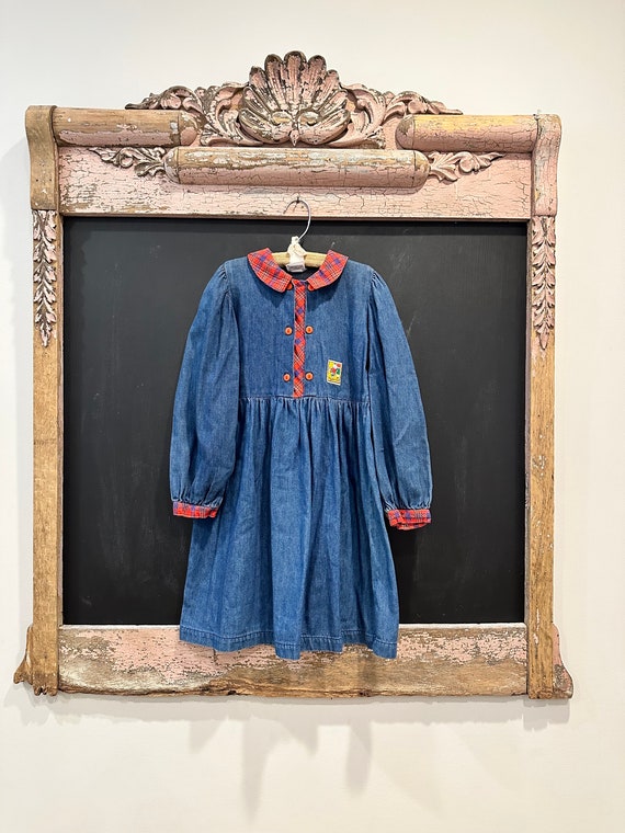 Vintage OshKosh Girl’s Denim Dress / OshKosh Blue 