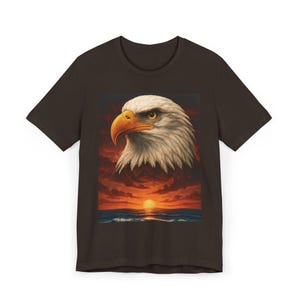 Majestic Eagle Sunset Unisex T-Shirt, Nature Lover Gift, Wildlife Tee, Great Outdoors Apparel, Birdwatching Shirt, Eagle T-Shirt