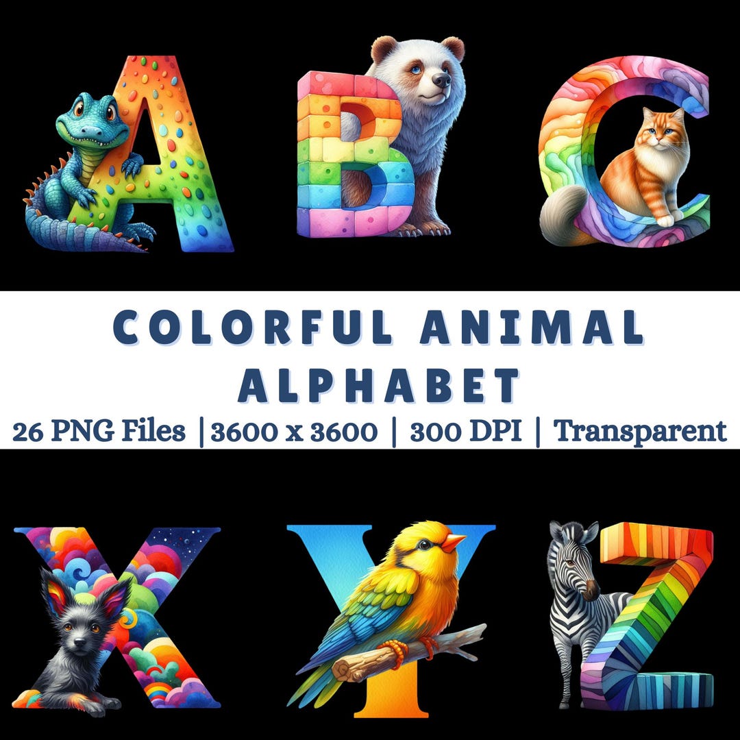 Animal Alphabet Letters for Kids | A to Z ABC | Letter Designs for ...