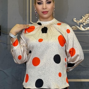 Satin Tie-Back Blouse: Elegant Long Sleeve Turkish Top