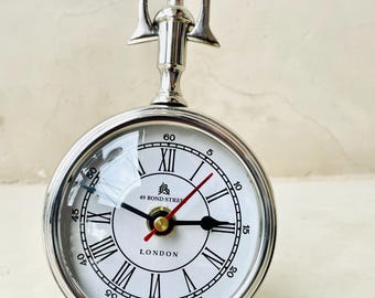 Sir William & Smith 置時計　ウィリアムスミス　ヴィンテージ New Silver Sir William & Smith ESTD 1868 Mantel Clock. From Base