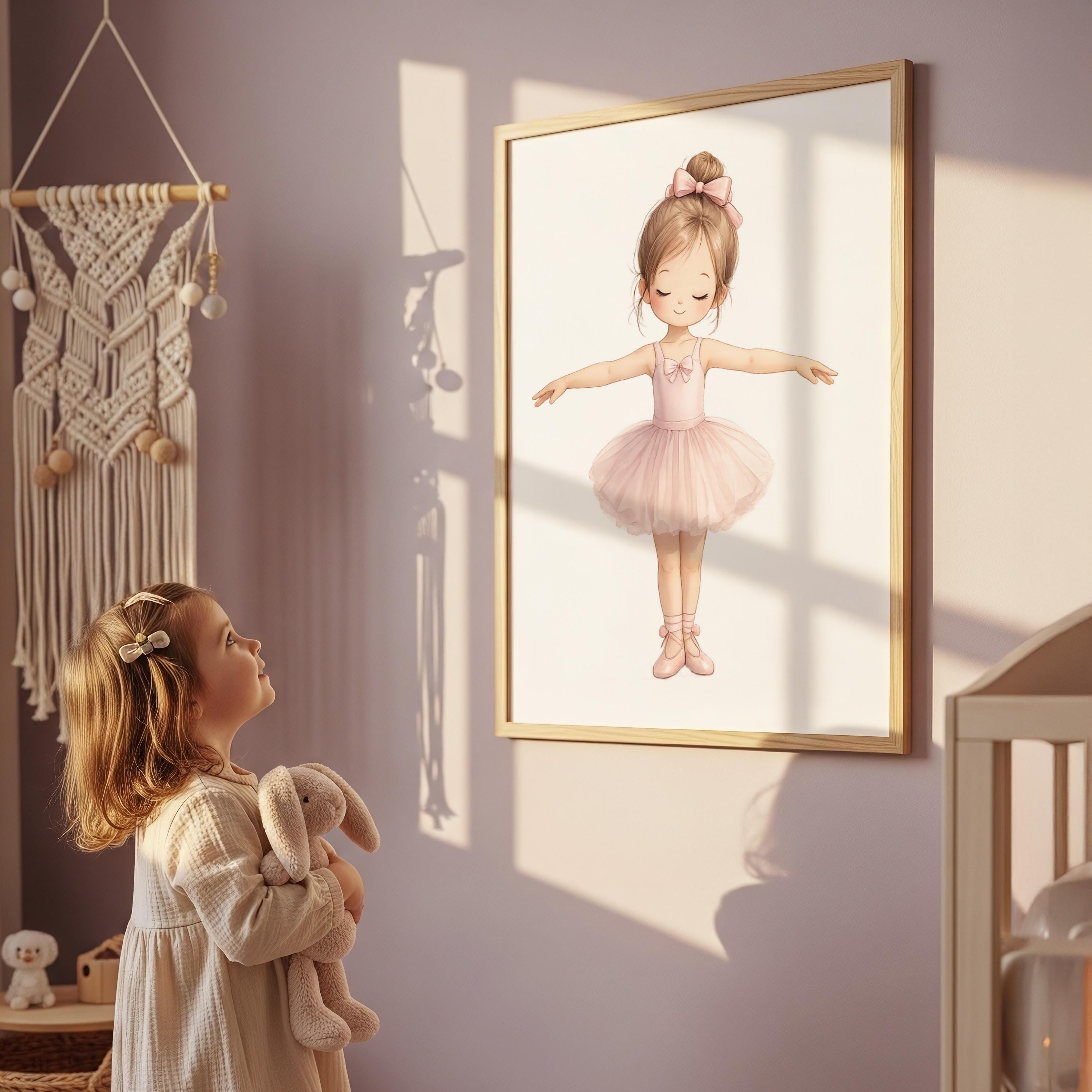 Ballerina Wall Art Triptych, Personalized Ballet Decor for Girls Room ...