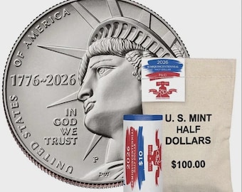 3-2026 Enduring Liberty Half Dollar P Coin 1776-2026 SemiQuincentennial Uncirculated