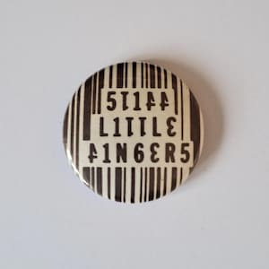 Vintage Stiff Little Fingers Badge, 1980s Punk Pin, Belfast Band Collectible, Rock Memorabilia