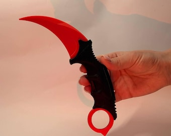 CS2 Karambit-mesreplica – Counter-Strike-cosplayrekwisiet, gamerbureaudecor, mini-pro-versies