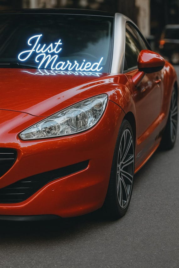 Custom LED Neon Sign for Cars / Party Buses / Wedding Event Auto Decor Light
