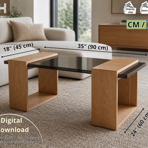 DIY Coffee Table Plan | Modular Base, Mitered Corners (Digital Download)