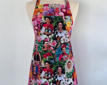 Frida K-Roses Schürze-Porträts der Künstler-Maler-Applikation Tasche-Baumwolle-Reversibel