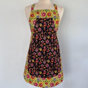 Hjärtan-Blommor-Alla hjärtans dag-Förkläde-Tvättbart bomull-Applikerad ficka-Vändbart-Fri frakt till USA