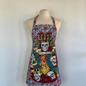 Dödskallar Rosor De dödas dag Helförkläde-Dia de los Muertos-OOP A. Henry Applikationsficka