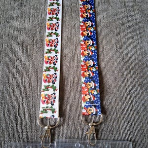 Disney Inspired Christmas Lanyard with Safety Clip and Card Holder
