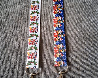 Disney inspiriertes Weihnachts-Lanyard mit Sicherheitsclip und Kartenhalter
