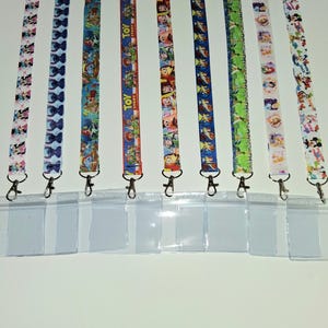 Disney Inspired Lanyard with Safety Clip and Card Holder.