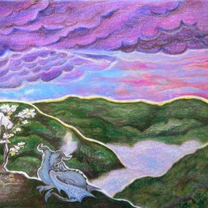 Dragon in the Mountains Art