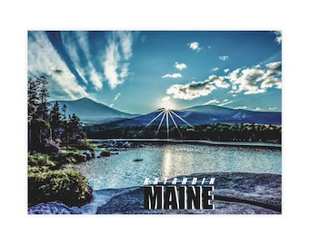 Maine Postcard Bundle Katahdin Scenic Views, Vintage Designs, Ideal for Souvenirs, Greetings, Travel Gifts, Eco-Friendly Envelopes Christmas