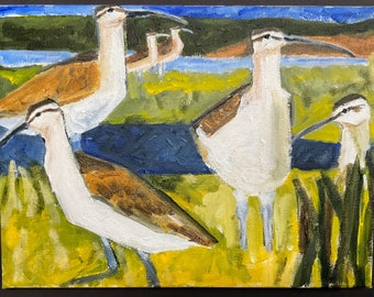 Whimbrel at 2 Mile Landing Acrylic Painting