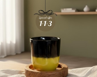 Taza de cerámica minimalista, taza moderna y sencilla para uso doméstico.