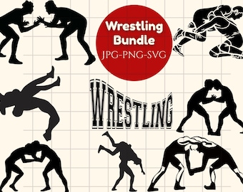 Wrestling SVG\ Fighter Sport Cut File\ Wrestling Cricut Silhouette Design