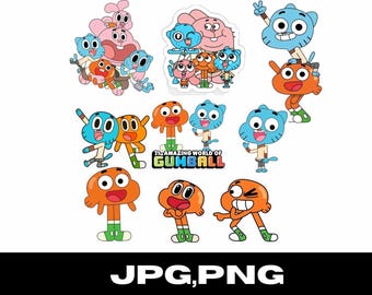 The World of Gumball PNG Clipart (Digital Download)