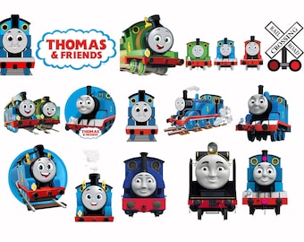 Thomas and Friends PNG\ Train Cartoon Clipart\ Kids Birthday Party Design\ Railway PNG