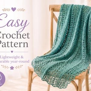 The Seraphina Wrap Crochet Pattern, Lace Shawl Pattern, Lightweight Wrap, Summer Scarf, Beginner Friendly, Boho Shawl, Digital Download