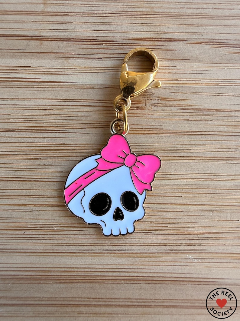 Fall / Halloween Charms | Add-On for Badge Reels, Keychains, Wristlets | Pumpkin, Ghost, Cat, Leaf & More | Cute Autumn Accessories Girly Skull
