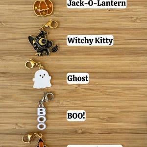 Fall / Halloween Charms | Add-On for Badge Reels, Keychains, Wristlets | Pumpkin, Ghost, Cat, Leaf & More | Cute Autumn Accessories bild 7