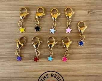 Star Charms | Add-On for Badge Reels, Keychains, Wristlets | Gold & Silver Star Accessories | Cute Sparkle Charm Gift