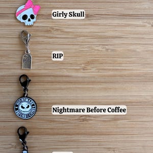 Fall / Halloween Charms | Add-On for Badge Reels, Keychains, Wristlets | Pumpkin, Ghost, Cat, Leaf & More | Cute Autumn Accessories bild 9