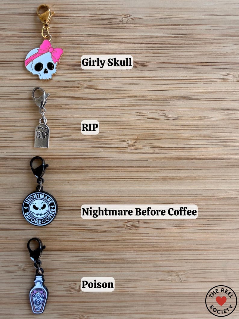 Fall / Halloween Charms | Add-On for Badge Reels, Keychains, Wristlets | Pumpkin, Ghost, Cat, Leaf & More | Cute Autumn Accessories bild 9