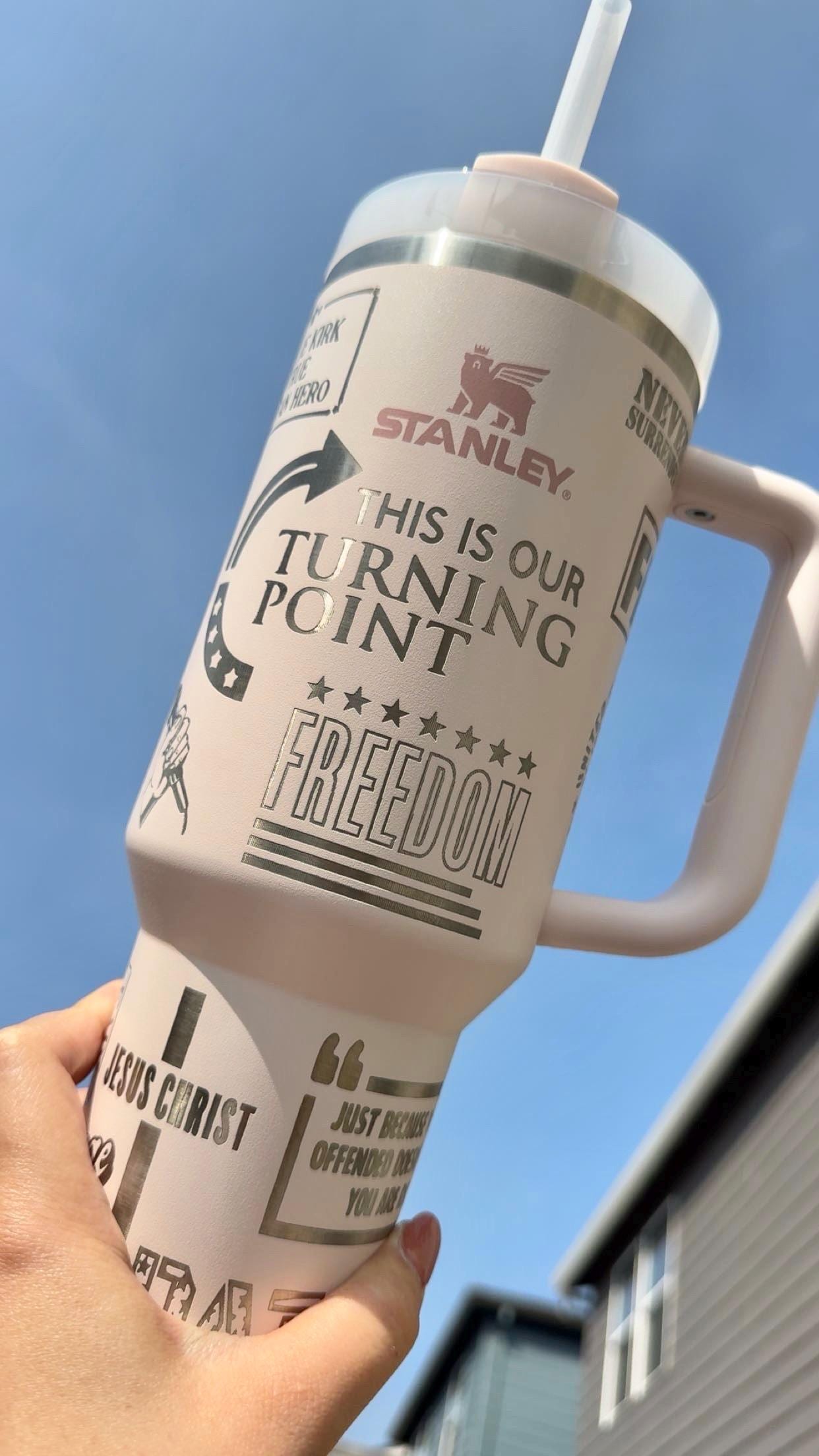 Charlie Kirk Turning Point USA Engraved Stanley 40oz Tumbler - Etsy