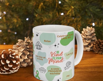 Mindfulness Mug: Tägliche Affirmation Keramiktasse - Geschenk für psychische Gesundheit